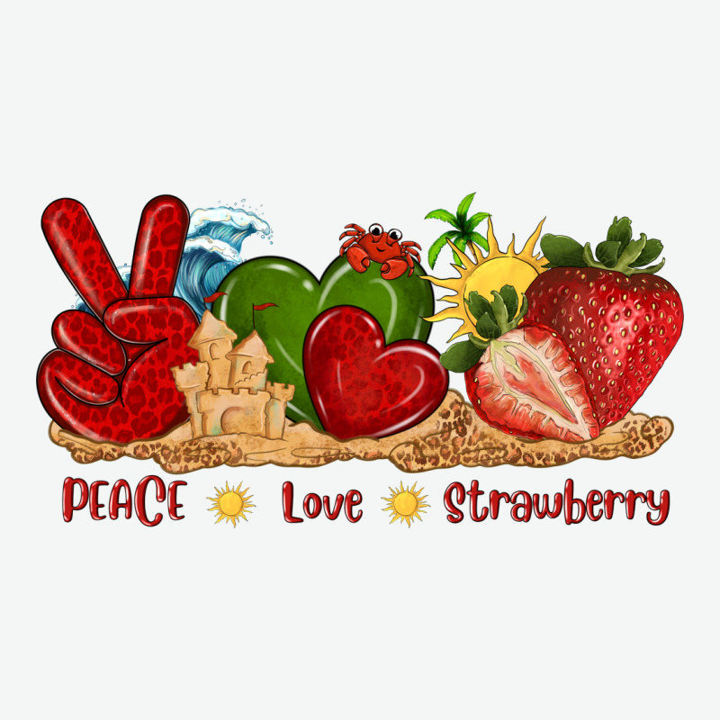 Peace Love Strawberry With Summer Urban Heavy Tee by texasbilliewilder | Teevron