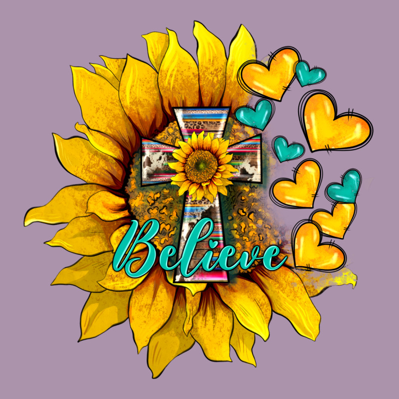 Western Sunflower  Cross Believe Heavyweight Hoodie by BarkalooDesign | Teevron