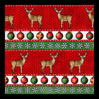 Christmas Deer And Ornaments Seamless Pattern Zipper Hoodie | Teevron