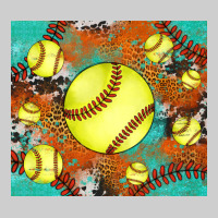 Softball Cowhide Turquoise Glitter Tumbler Premium Sweatshirt | Teevron