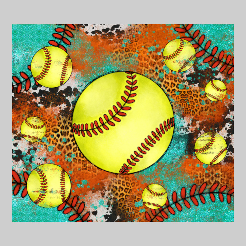 Softball Cowhide Turquoise Glitter Tumbler Premium Sweatshirt by Jasminsmagicworld | Teevron