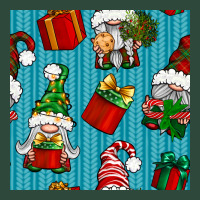 Christmas Gnomes And Gift Box Seamless Pattern Zipper Hoodie | Teevron