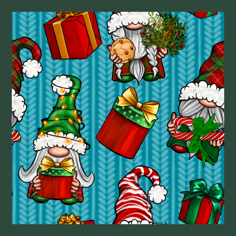 Christmas Gnomes And Gift Box Seamless Pattern Zipper Hoodie by BundleAndBundleShop | Teevron
