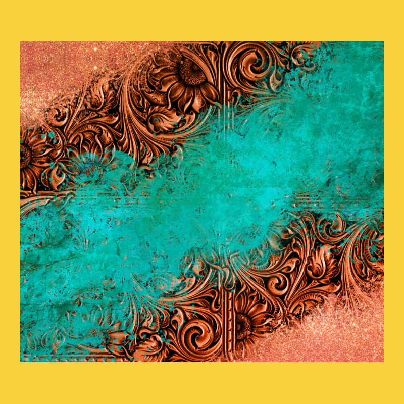 Leather Turquoise Glitter Tumbler Premium Sweatshirt by Jasminsmagicworld | Teevron