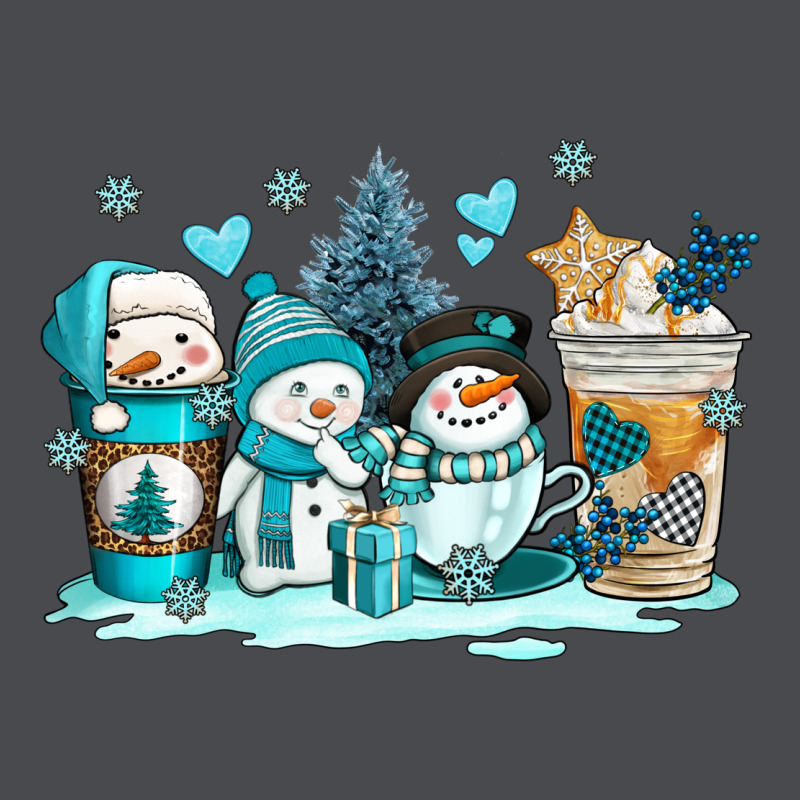 Winter Snowman Coffee Cups Zipper Hoodie by AdoDesignShop | Teevron
