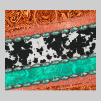 Western Turquoise Gemstone Cowhide  Leather Tumbler Premium Sweatshirt | Teevron