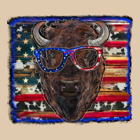 Bison With American Flag Heavyweight Sweatshirt | Teevron