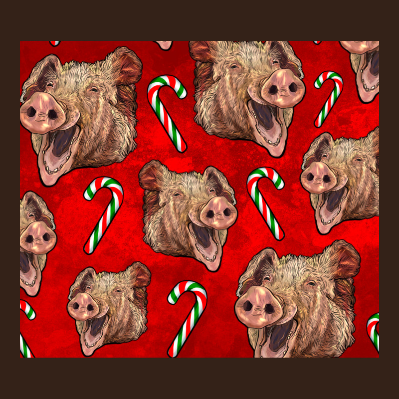 Yorkshire Pig And Candy Cane Heavy Core Tee by LillyAllenDesigns | Teevron
