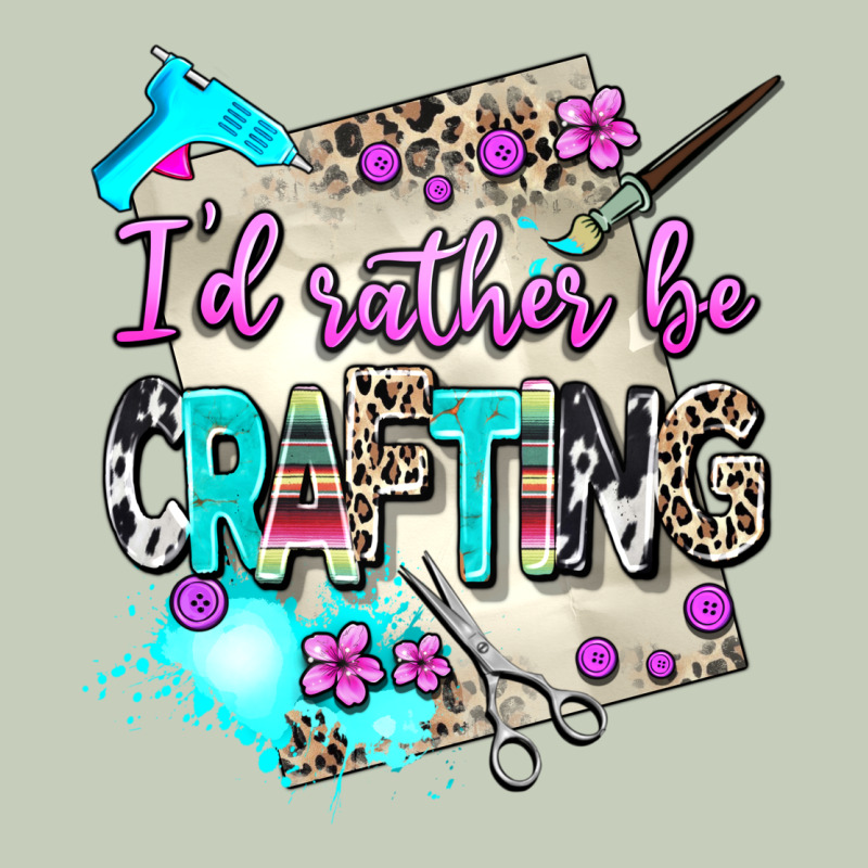 I D Rather Be Crafting Long Sleeve Tee by AdoDesignShop | Teevron