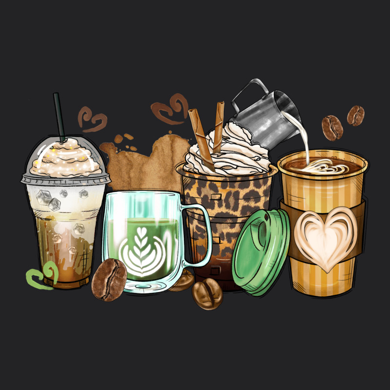 Latte Coffee Cups Vintage Tee by Zillion Design Studio | Teevron