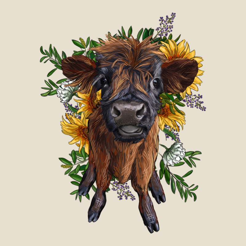 Highland Cow With Sunflower Urban Heavy Tee by RanaPortraitStore | Teevron