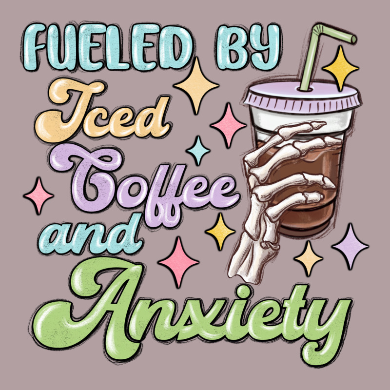 Fueled By Iced Coffee And Anxiety Vintage Hoodie by MaliasSmallBusiness | Teevron