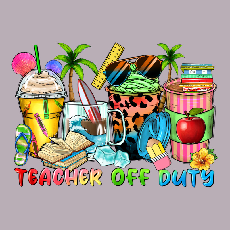 Teacher Off Duty Coffee Cups Vintage Tee by Zillion Design Studio | Teevron