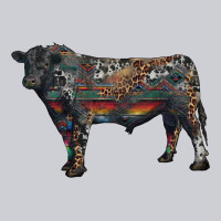 Black Angus Bull With Western Patterns Heavyweight Sweatshirt | Teevron