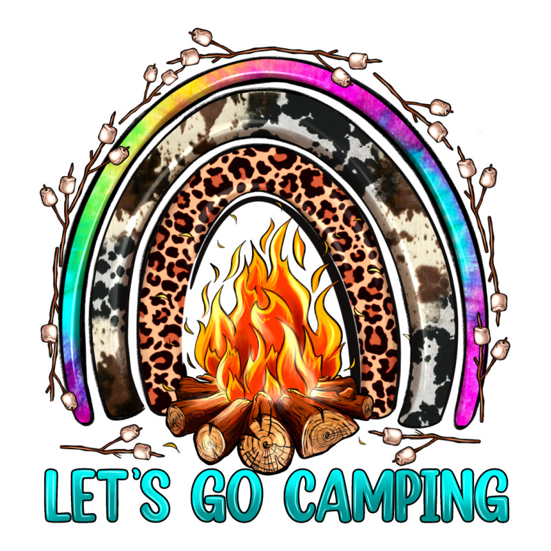 Let's Go Camping Rainbow Zipper Hoodie by JahusDesignShop | Teevron