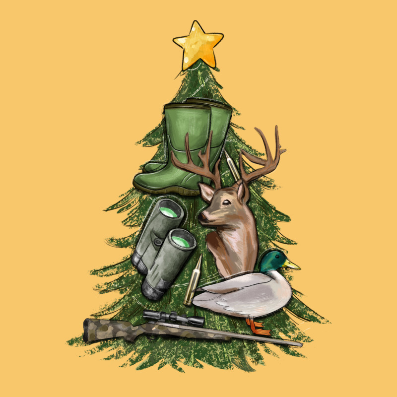 Hunting Christmas Tree Vintage Hoodie by MaliasSmallBusiness | Teevron