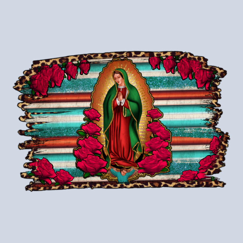 Lady Of Guadalupe Serape And Roses Premium Sweatshirt by Jasminsmagicworld | Teevron