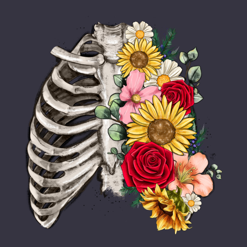 Floral Ribcage Vintage Hoodie by MaliasSmallBusiness | Teevron