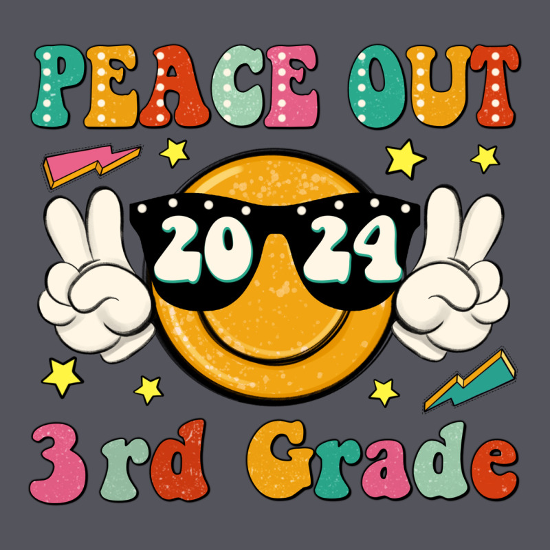 Peace Out 2024 3rd Grade Vintage Hoodie by JahusDesignShop | Teevron