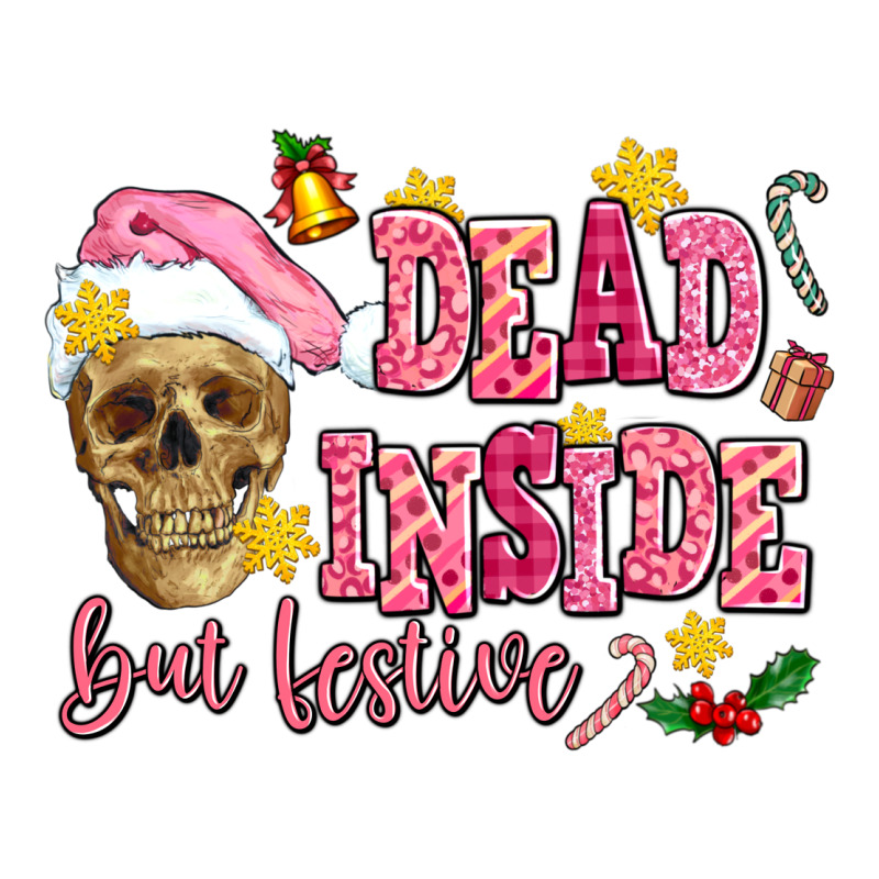 Dead Inside But Festive Zipper Hoodie by AdoDesignShop | Teevron