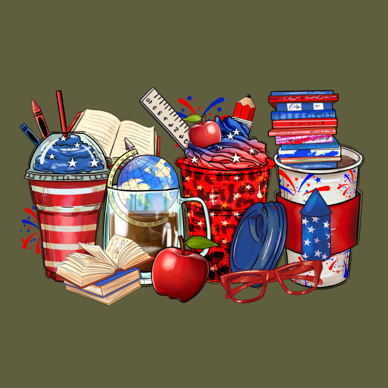 4th Of July Teacher Coffee Cups Vintage Tee by Zillion Design Studio | Teevron