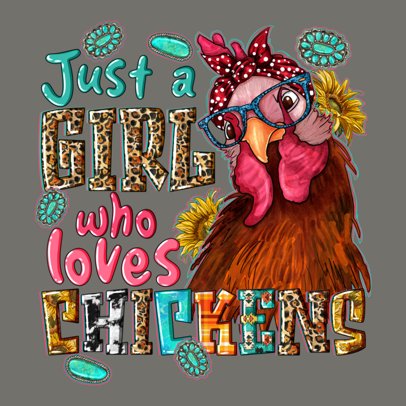 Just A Girl Who Loves Chickens Premium Hoodie by NancyCooperArtShop | Teevron