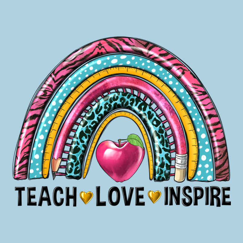 Rainbow Teach Love Inspire Premium Hoodie by NancyCooperArtShop | Teevron