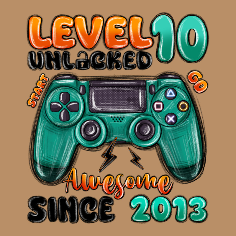 Level 10 Unlocked Awesome Since 2013 Vintage Hoodie by MaliasSmallBusiness | Teevron