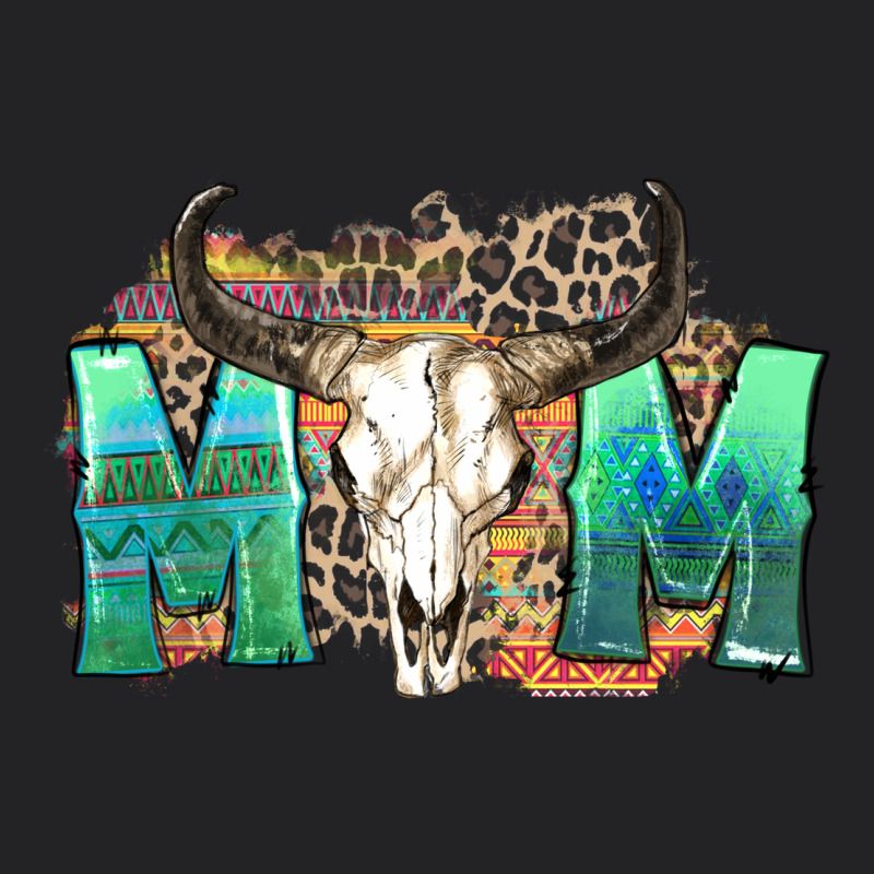 Mom With Bull Skull Vintage Tee by Zillion Design Studio | Teevron