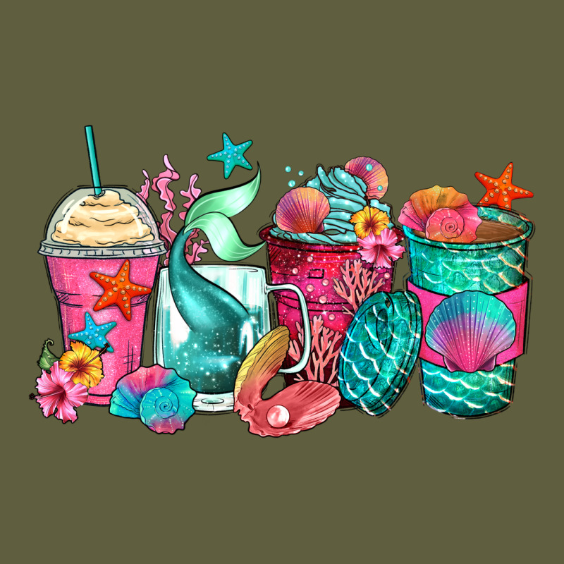 Mermaid Tail Coffee Cups Vintage Tee by Zillion Design Studio | Teevron