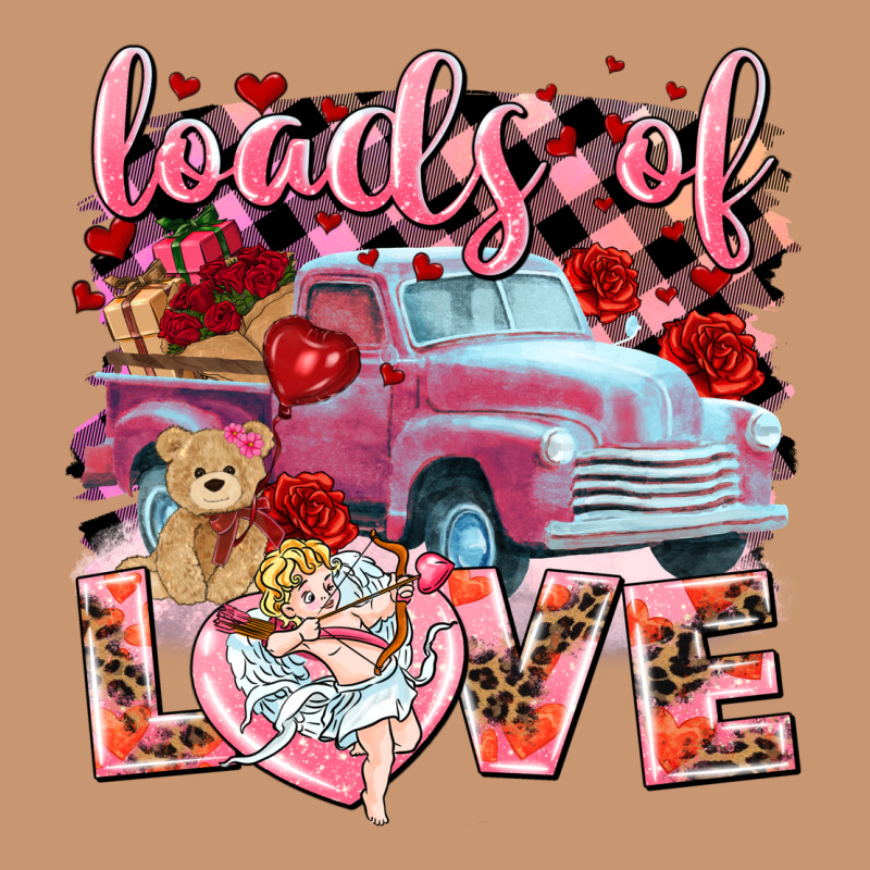Loads Of Love Valentines Day Truck Heavyweight Hoodie by NancyCooperArtShop | Teevron