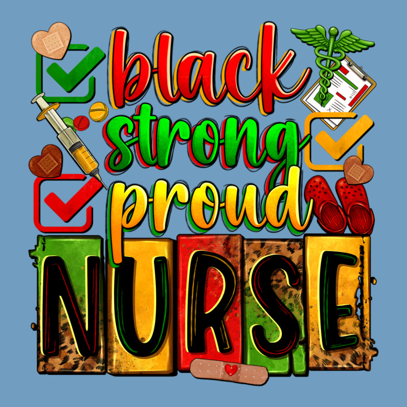 Black Strong Proud Nurse Urban Heavy Tee by Zillion Design Studio | Teevron