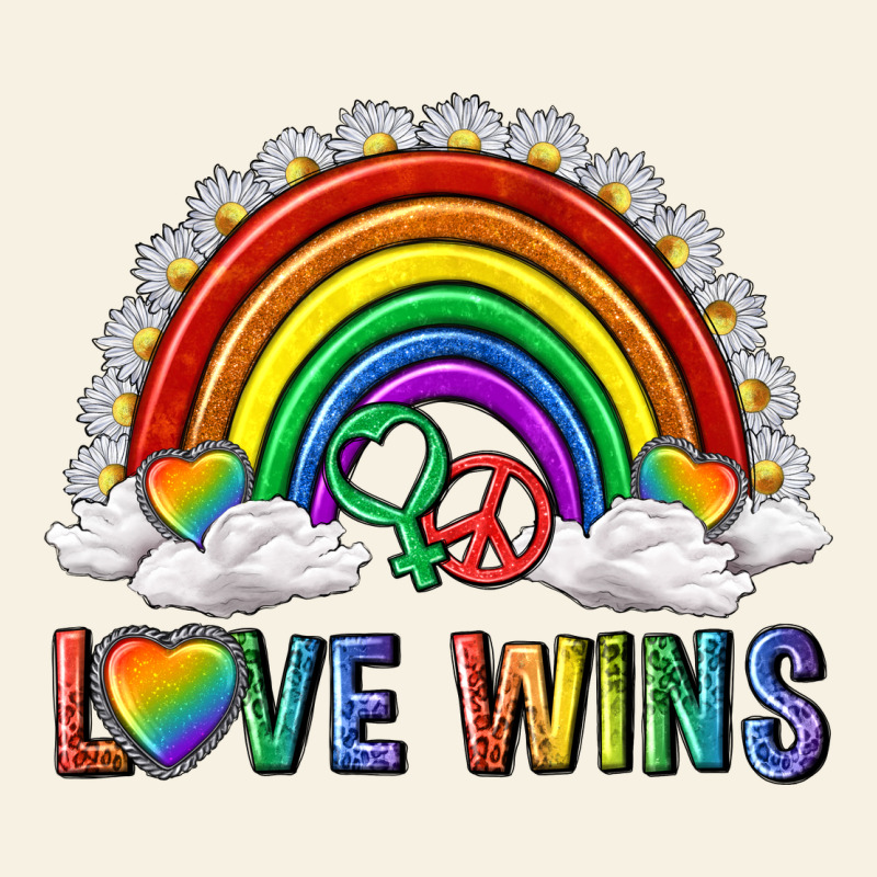 Love Wins With Daisy And Heart Vintage Tee by texasbilliewilder | Teevron
