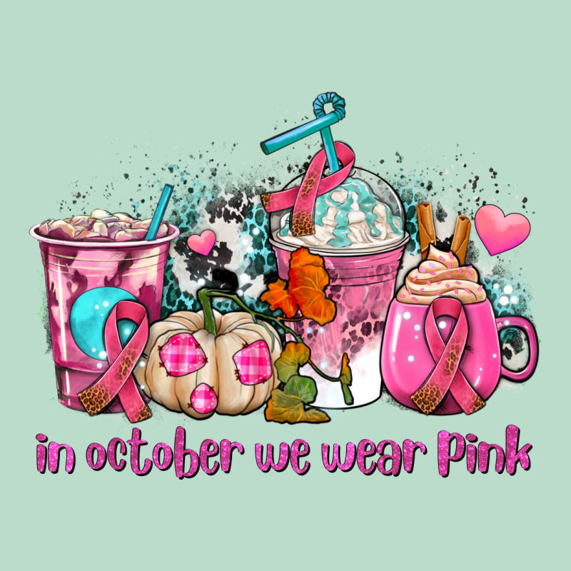 Western Cancer  In October We Wear Pink Coffee Cups With Ribbons Premium Hoodie by AdoDesignShop | Teevron