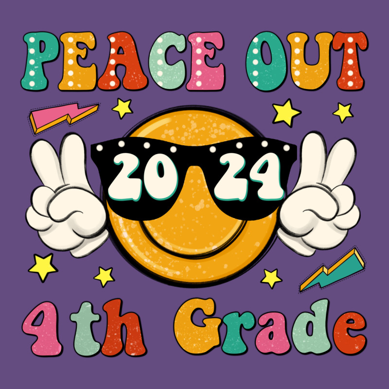 Peace Out 2024 4th Grade Vintage Hoodie by JahusDesignShop | Teevron