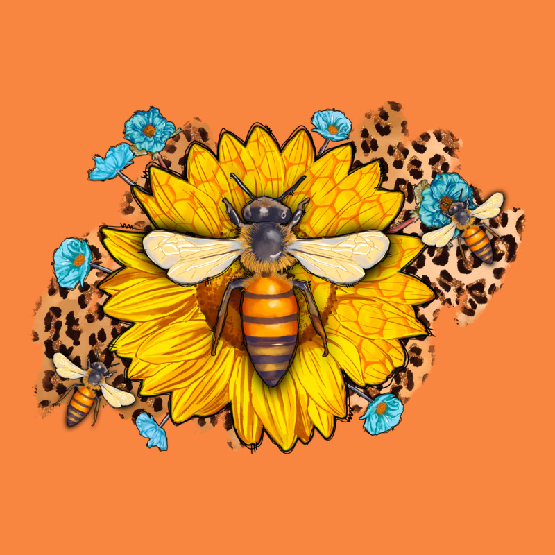 Bee Sunflower Leopard Premium Sweatshirt by Jasminsmagicworld | Teevron