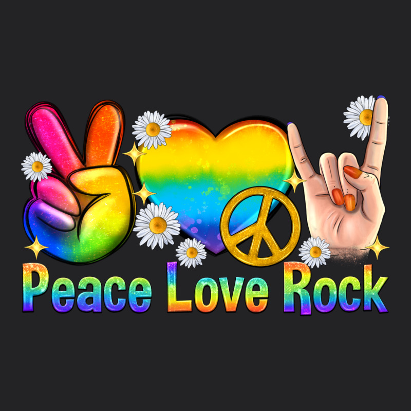 Peace Love Rock Pride Vintage Tee by texasbilliewilder | Teevron