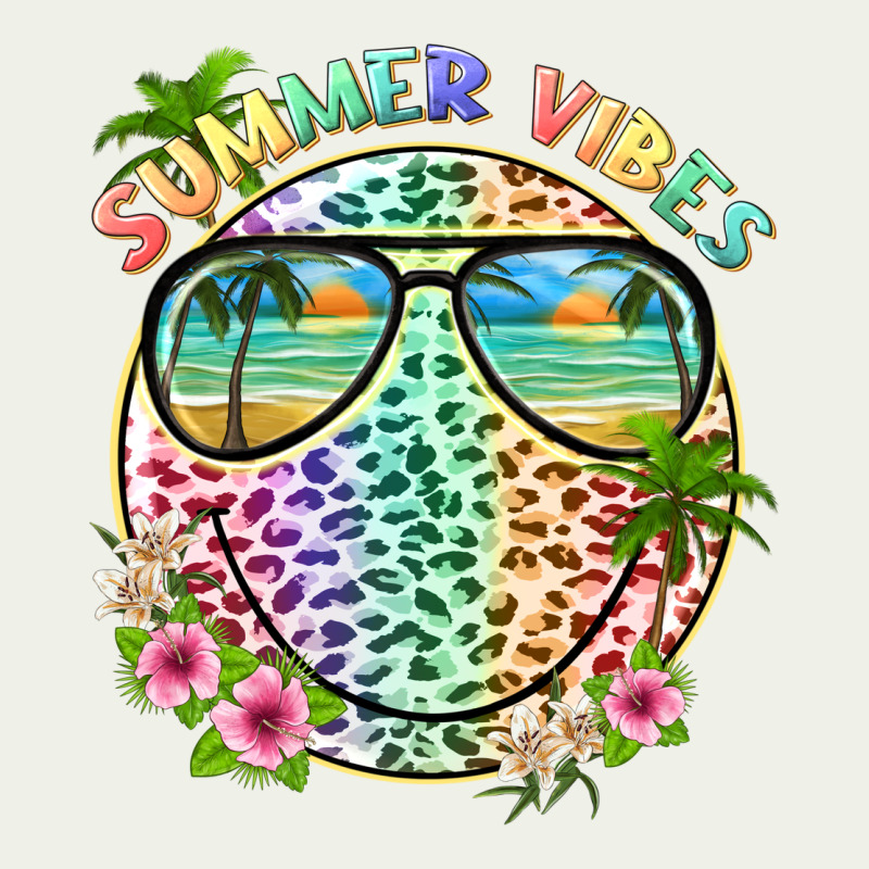 Summer Vibes With Smile Face And Leopard Urban Heavy Tee by texasbilliewilder | Teevron