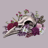 Boho Floral Raven Skull Vintage Tee | Teevron