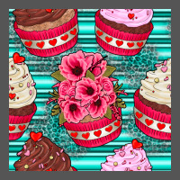 Valentines Day Flower Cupcakes And Serape Seamless Pattern Zipper Hoodie | Teevron