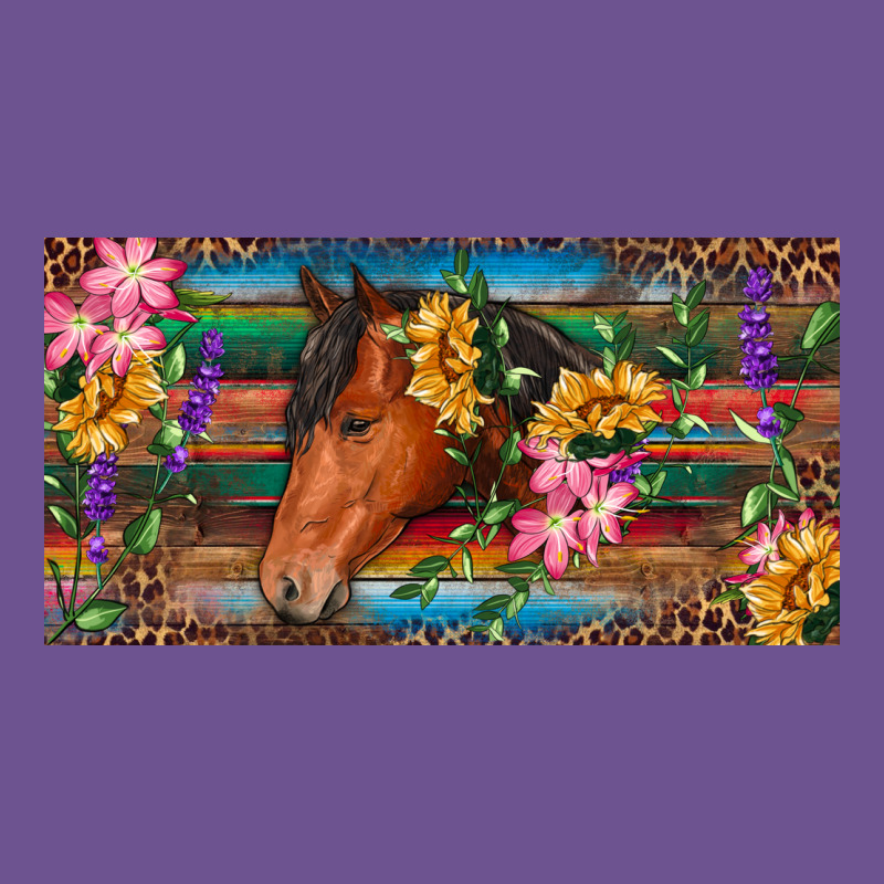 Brown Horse With Flowers And Leopard Vintage Tee by RanaPortraitStore | Teevron
