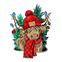 Red Christmas Long Haired Cow Premium Sweatshirt | Teevron