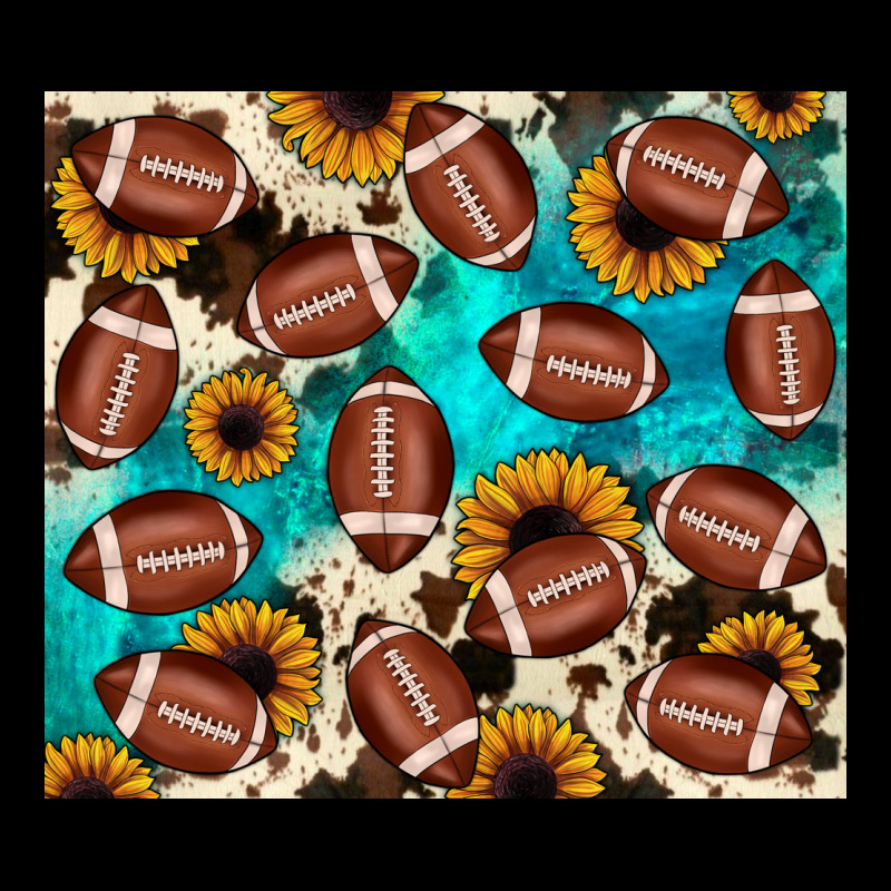 Football Turquoise Sunflower Zipper Hoodie by JahusDesignShop | Teevron