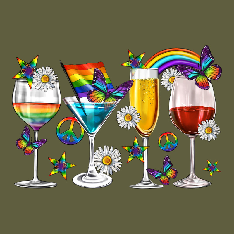 Pride Lgbtq Wine Cups And Glasses Vintage Tee by texasbilliewilder | Teevron