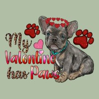 My Valentine Has Paws French Bulldog Urban Heavy Tee | Teevron