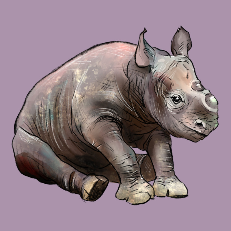 Baby Rhino Illustrations Heavyweight Hoodie by LillyAllenDesigns | Teevron