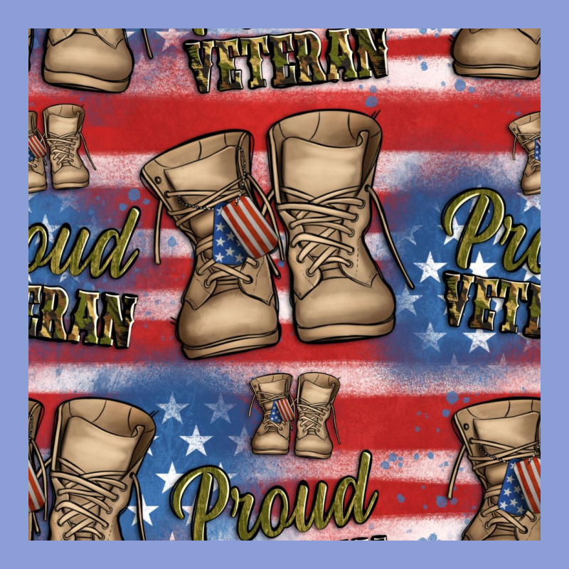 Proud Veteran Seamless Pattern Long Sleeve Tee by HRA Design Shop | Teevron