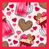 Valentines Day Milkshake Seamless Pattern Zipper Hoodie | Teevron
