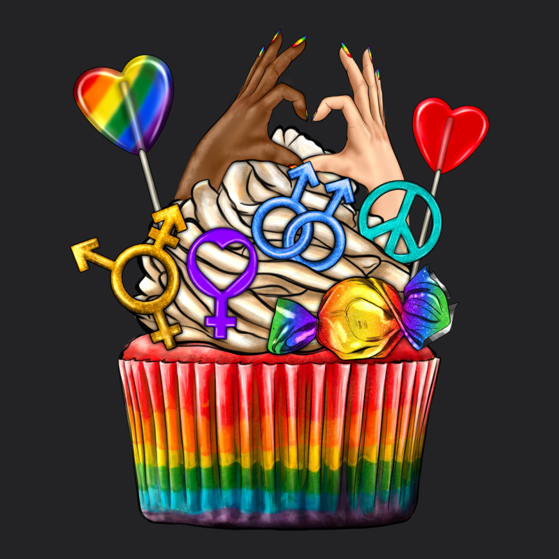 Pride Rainbow Cupcake Vintage Tee by texasbilliewilder | Teevron