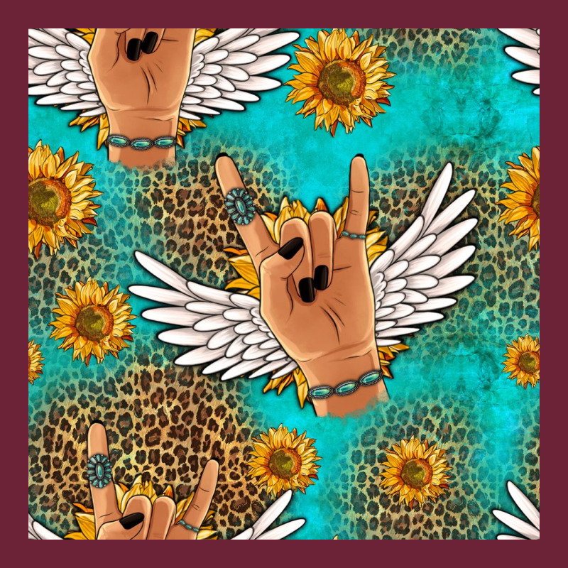 Rock N Roll Hands Seamless Pattern Long Sleeve Tee by HRA Design Shop | Teevron